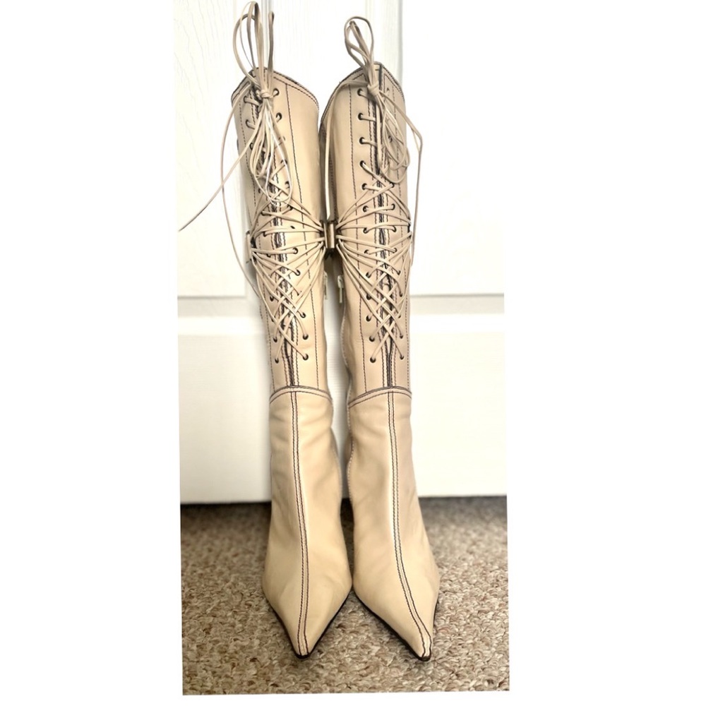 Casadei Leather High Heel Boots